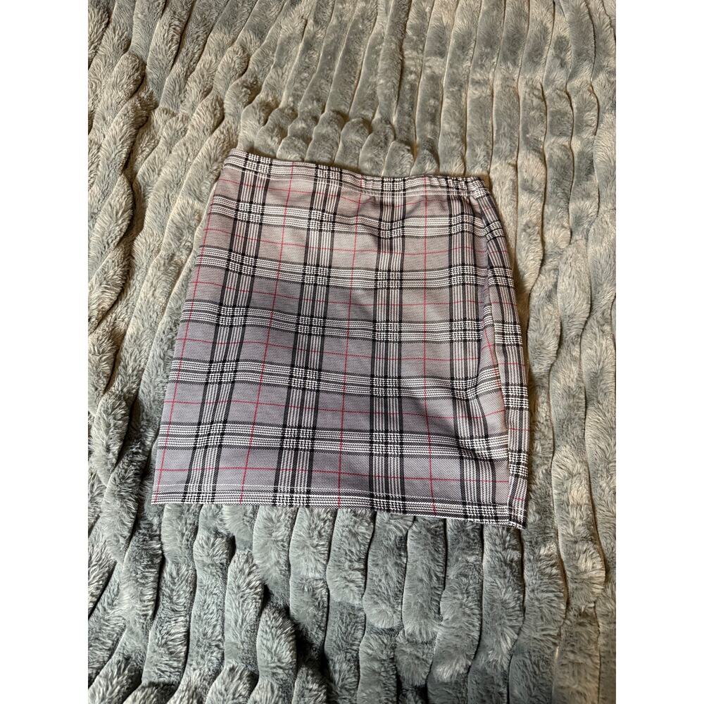 plaid mini skirt womens xs